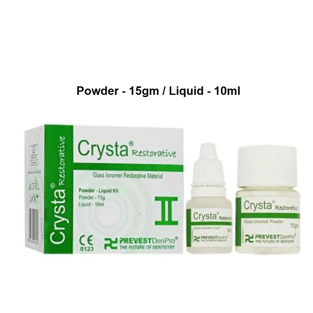 Cement Restorative Pack CRYSTA 2 Fine Particle Glass Ionomer Dental FREE SHIPING
