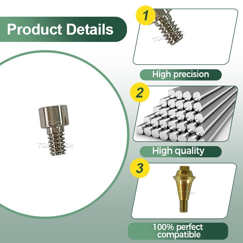 10pcs Multi unit Abutment Screw MU Titanium Screw compatible with Neobiotech