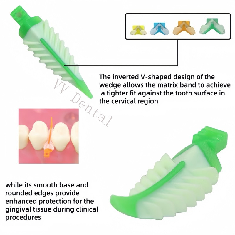 40pcs Single Dental Interdental Composite Contoured Wood Wooden Wedges Matrices