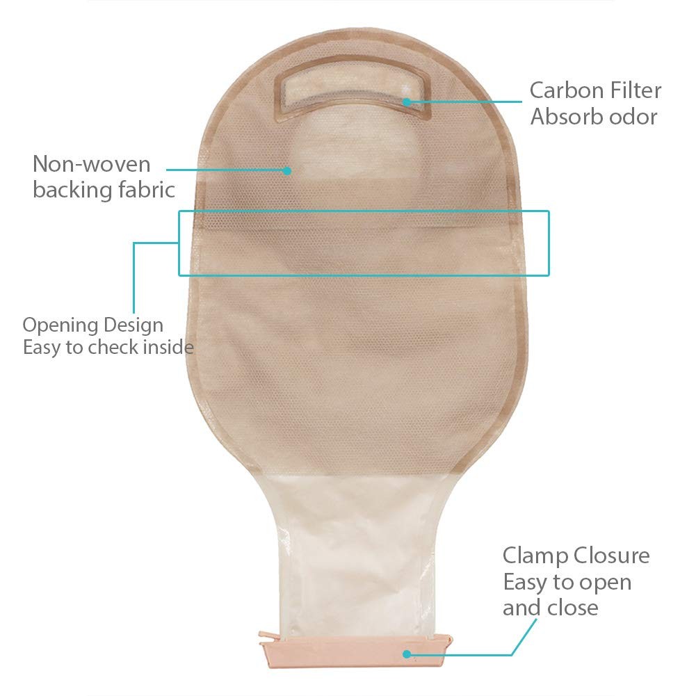 LotFancy Colostomy Bags, 10PCS Two-Piece Drainable 10 Count (Pack of 1)