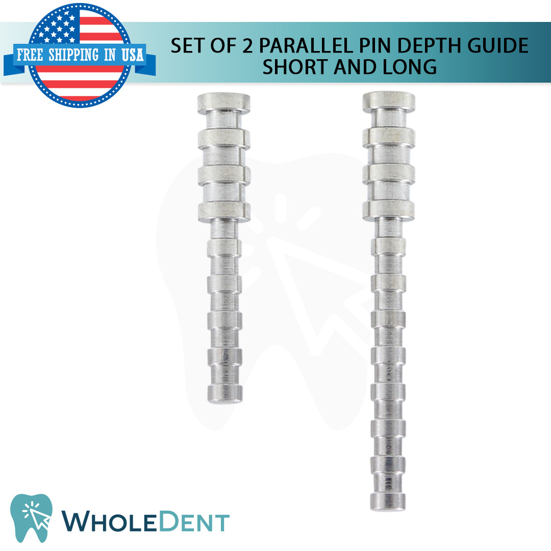 Set Of 2 Surgical Parallel Pin Depth Guide Gauge Dental Implant Tool Instrument