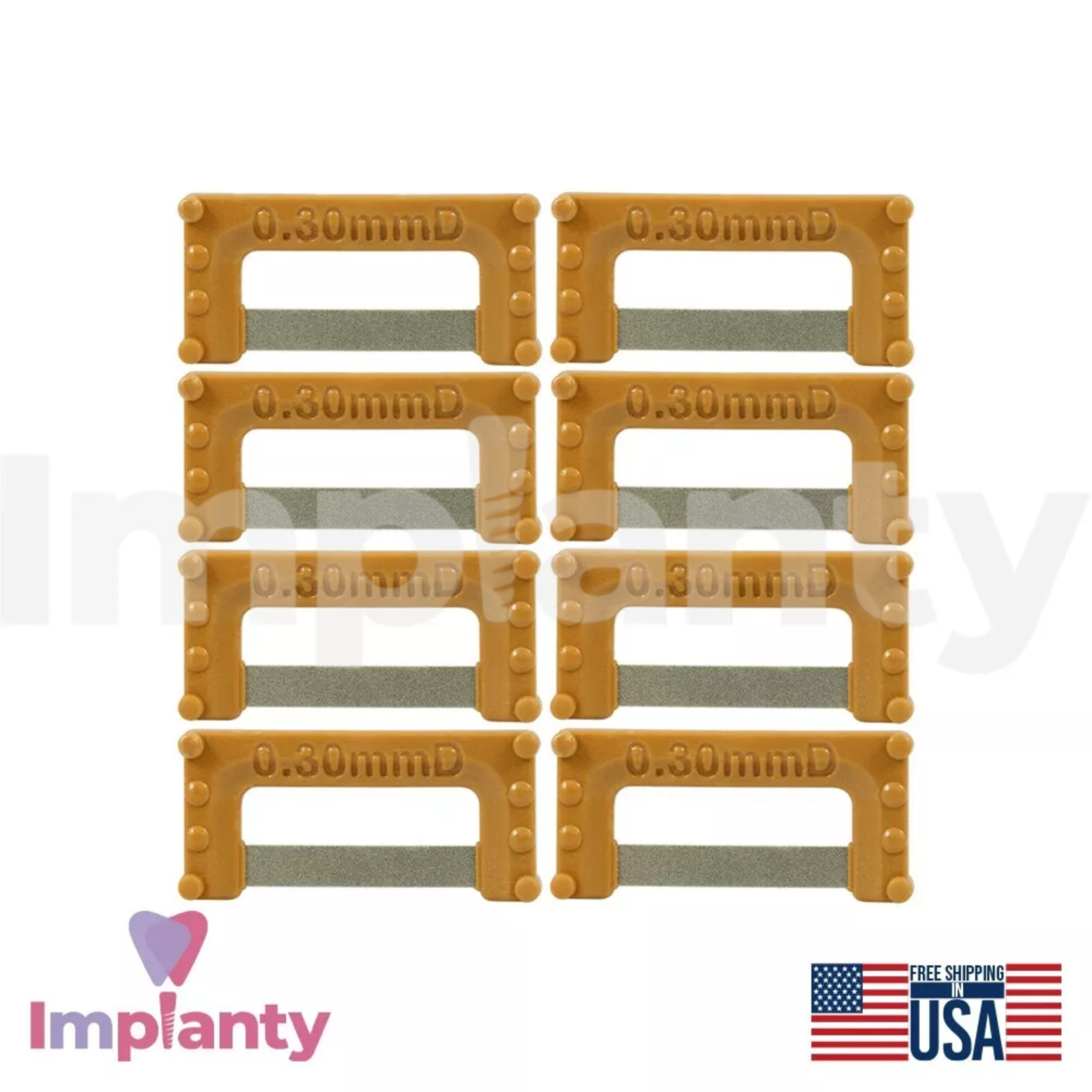 Widener Brown IPR Plus Dental Strips Set Coarse Stainless Steel Diamond Coating