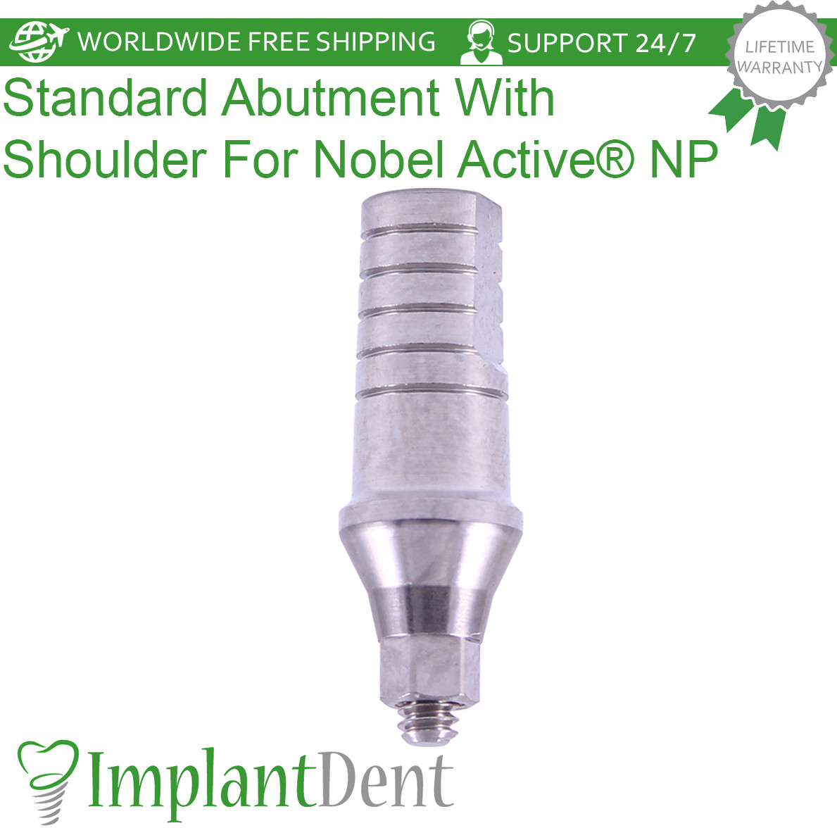 50x Dental Straight Shoulder Prosthetic 4.0mm NP Conical Hex System 2.25mm