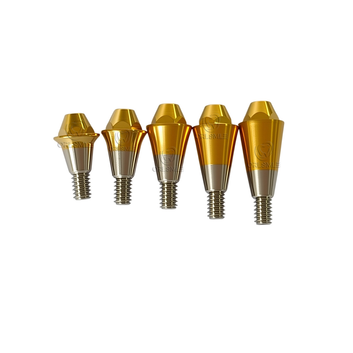 5 pcs multi unit straight abutment D4.8 MU for bridge work fits Hiossen Osstem