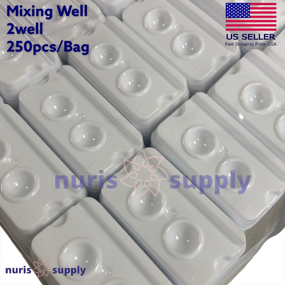 ERAFINE Dental Dentist Disposable Mixing Wells 2 Hole Markings 2-wells 500pcs/Bx