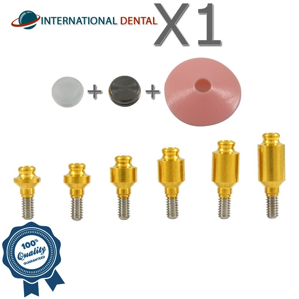 Dental Fixture Titanium Straight EKoator Attachment Standard Set Int Hex 2.42mm