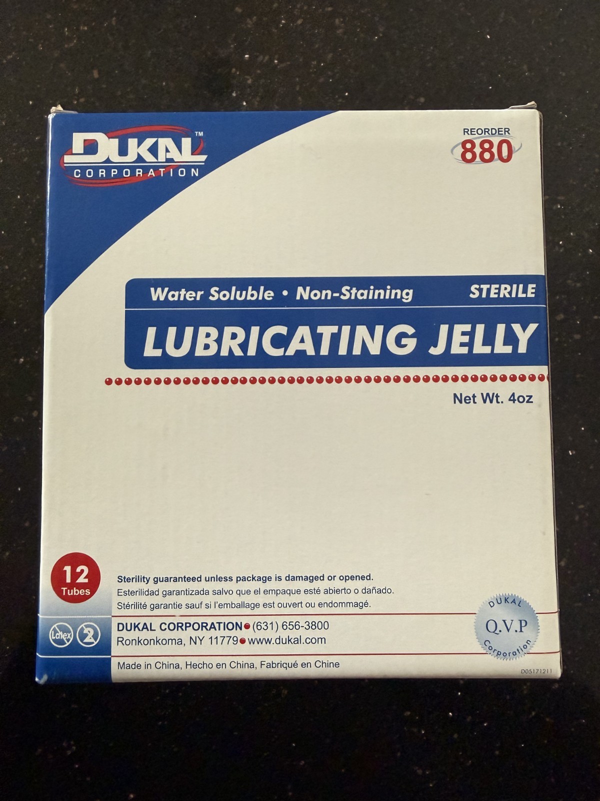 Dukal Lubricating Jelly – 12 tubes 4 oz each
