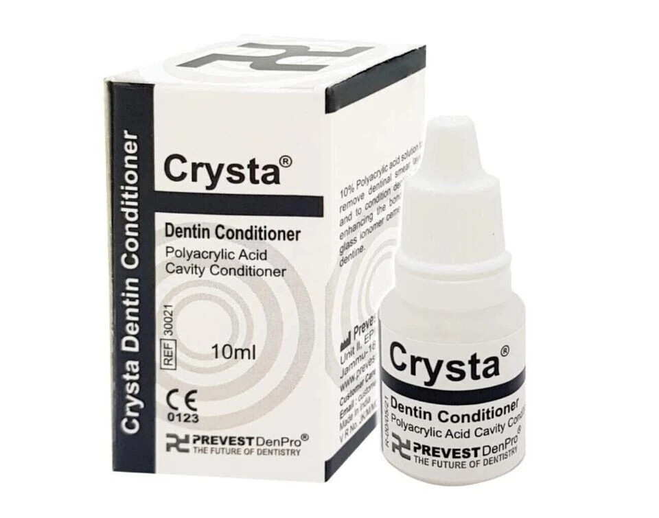 Prevest Denpro CRYSTA Polyacrylic Acid CAVITY DENTINE Conditioner 10ml Free Ship