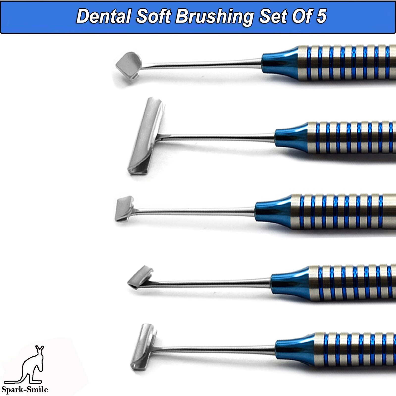 Soft Brushing Kit Dental Instruments Implant Lingual Flaps Surgery Set Of 5