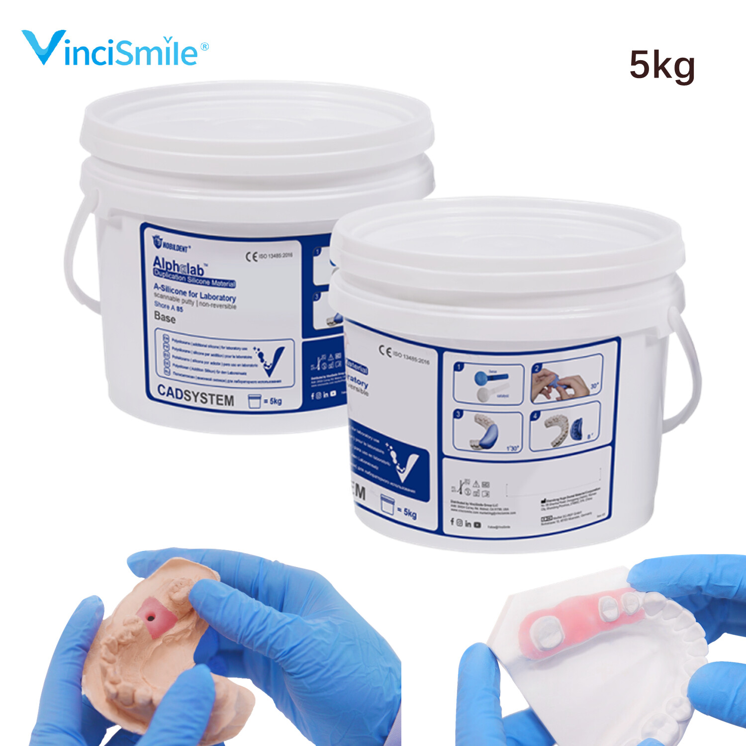 Alphαlab Automix Flexible A-Silicone-Based for Gingival Masks Laboratory