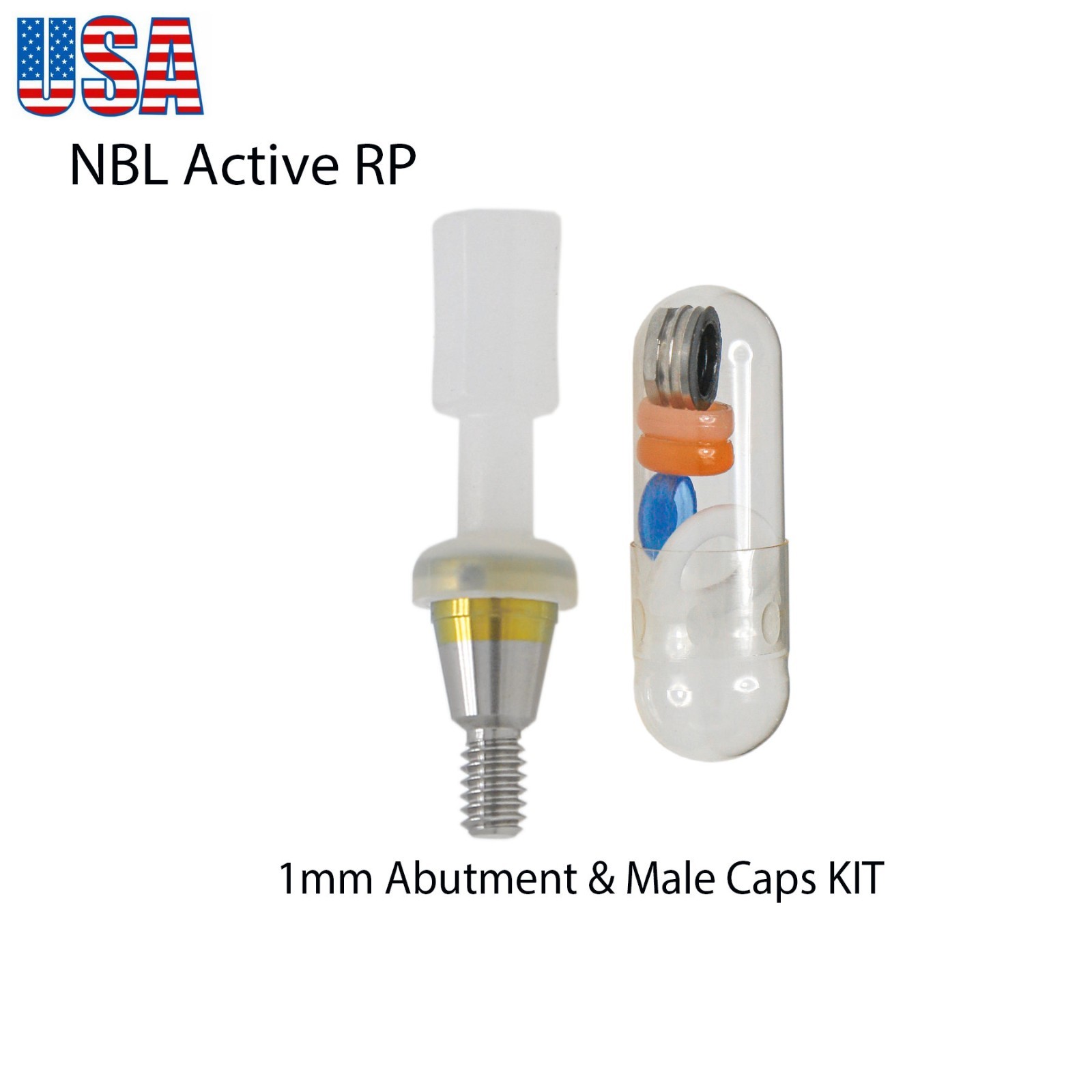 US Dental Attachment Abutment Male Cap for NOBEL Biocare Nobel Active Conical RP