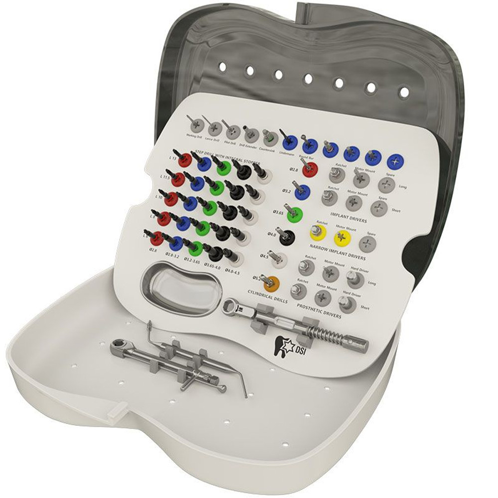 1pcs Dental Full Im plantion Kit Surg ical Tools Driver Bur Instrument