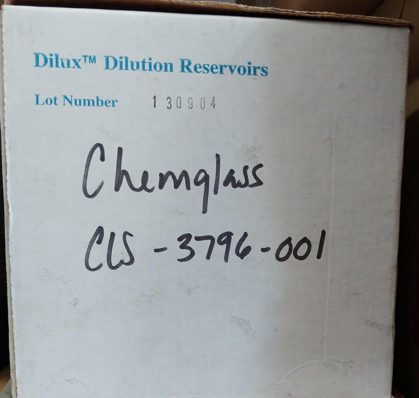 Chemglass CLS-3796-001 Dilux Dilution Reservoir Sterile Pk20