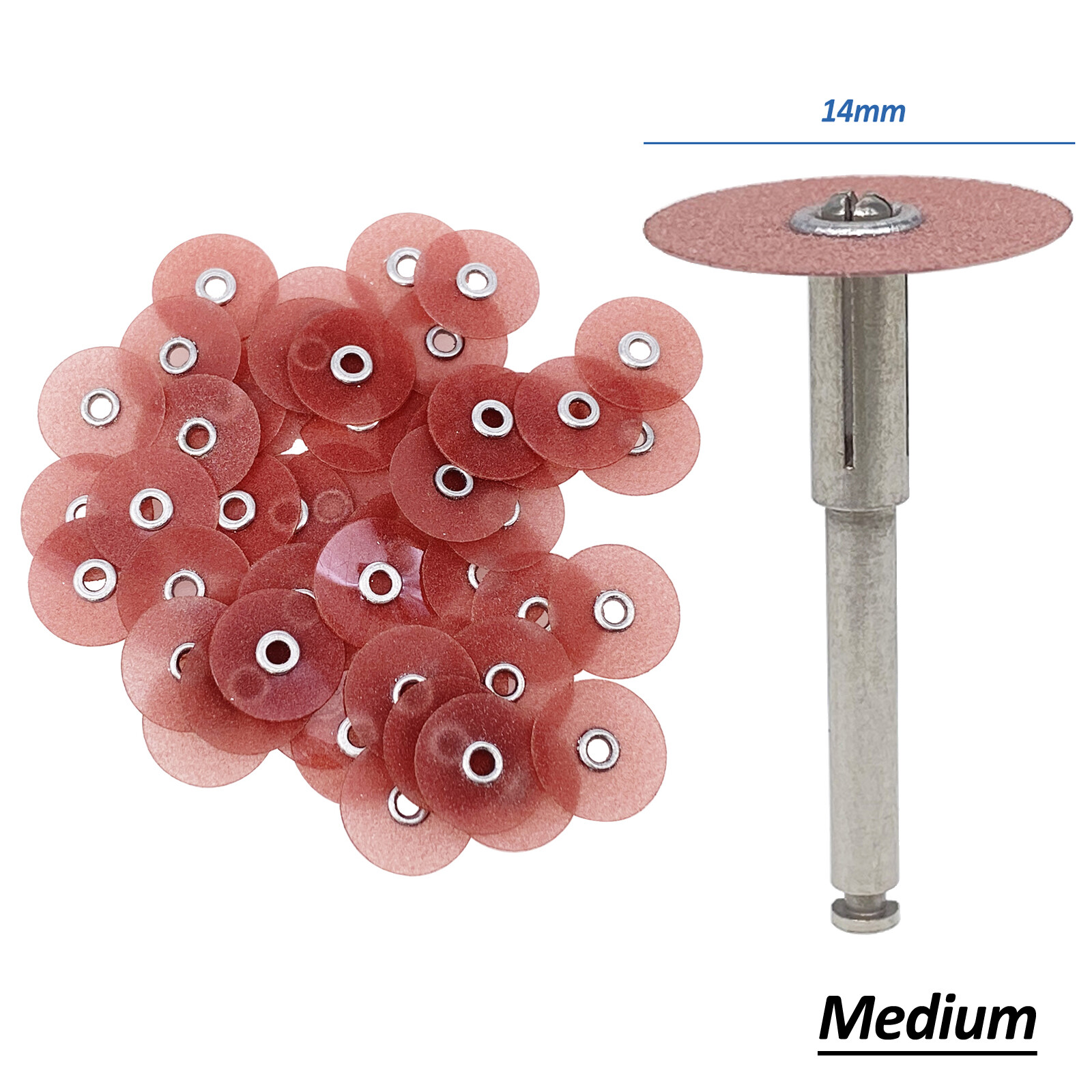 Dental Composite Finishing Polishing Discs SOFLEX 14mm /Mandrel