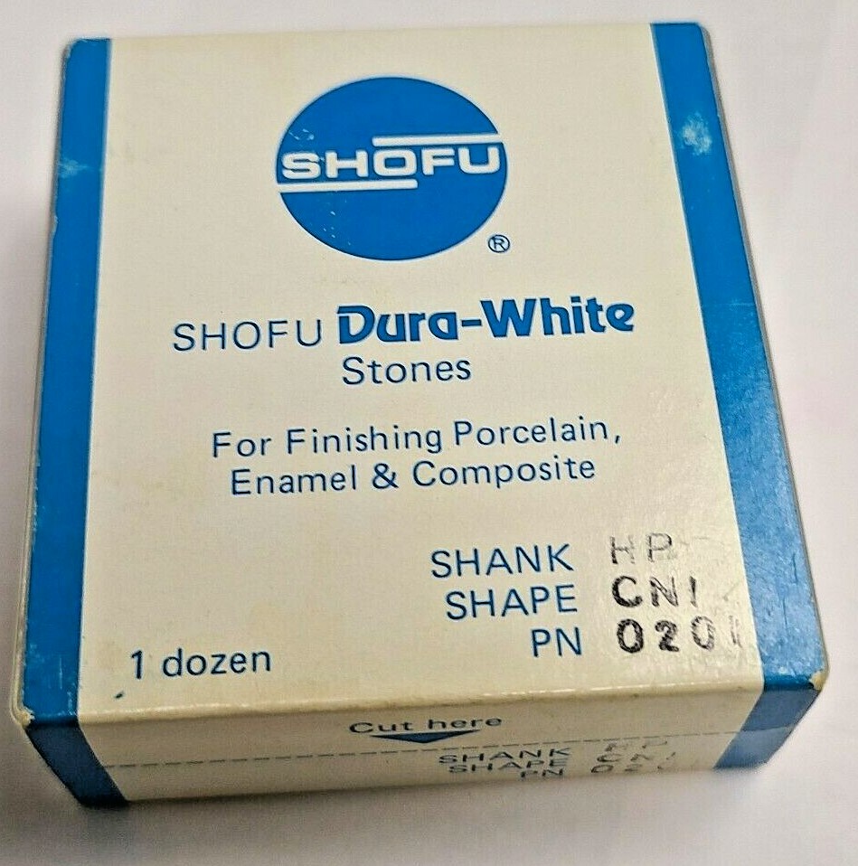 Shofu -Dura-White Aluminum Oxide Stones Shank HP 12/BX (Select your Variation)