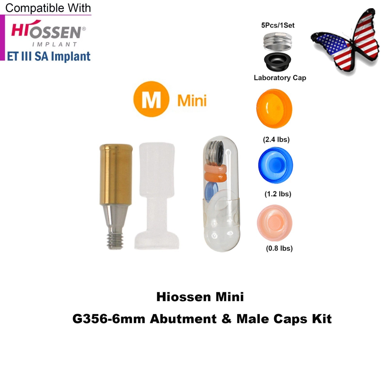 US Locator Abutment for Hiossen ET Osstem Snucone Mini Platform Male Cap Inserts