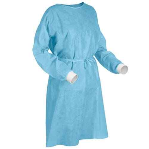 Starryshine Isolation Gown with Knit Cuff – Blue, 50/Pk