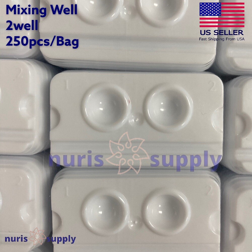 ERAFINE Dental Dentist Disposable Mixing Wells 2 Hole Markings 2-wells 500pcs/Bx