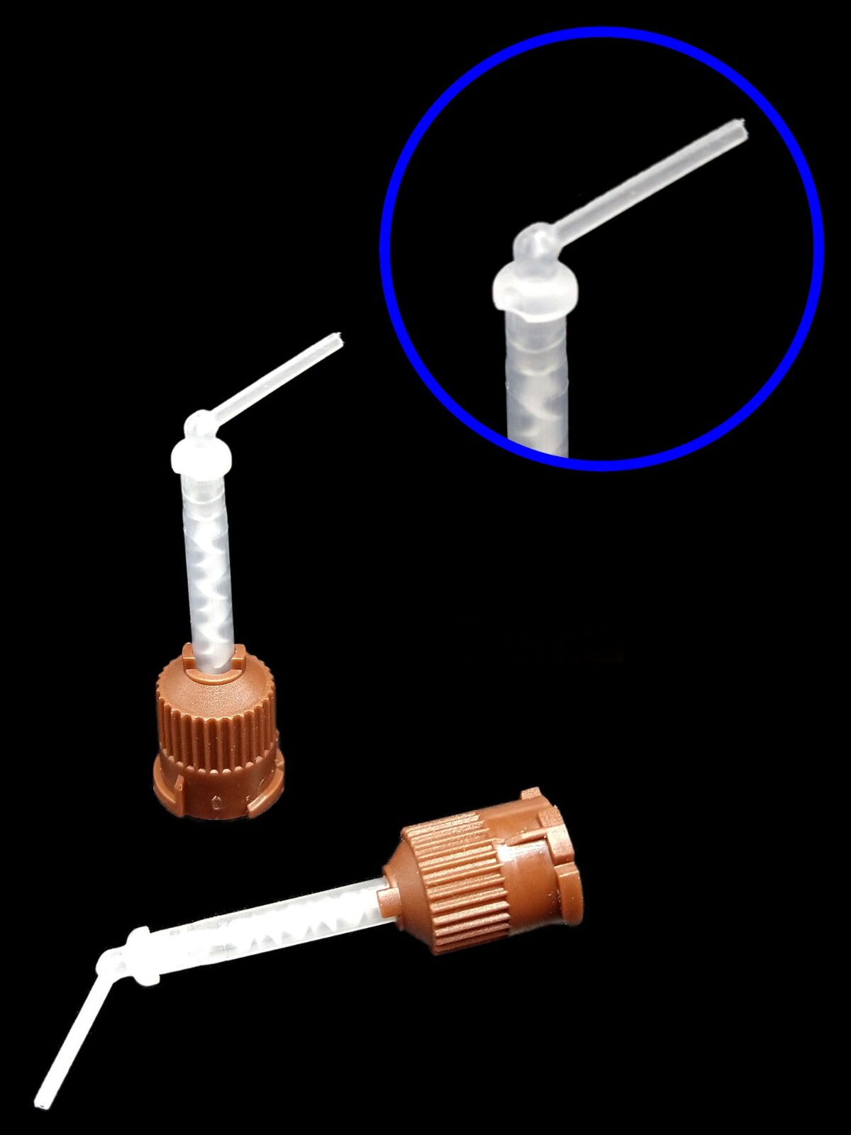 Dental Brown HP Mixing Tips for Endo/Core Material with Intra-Oral Tips