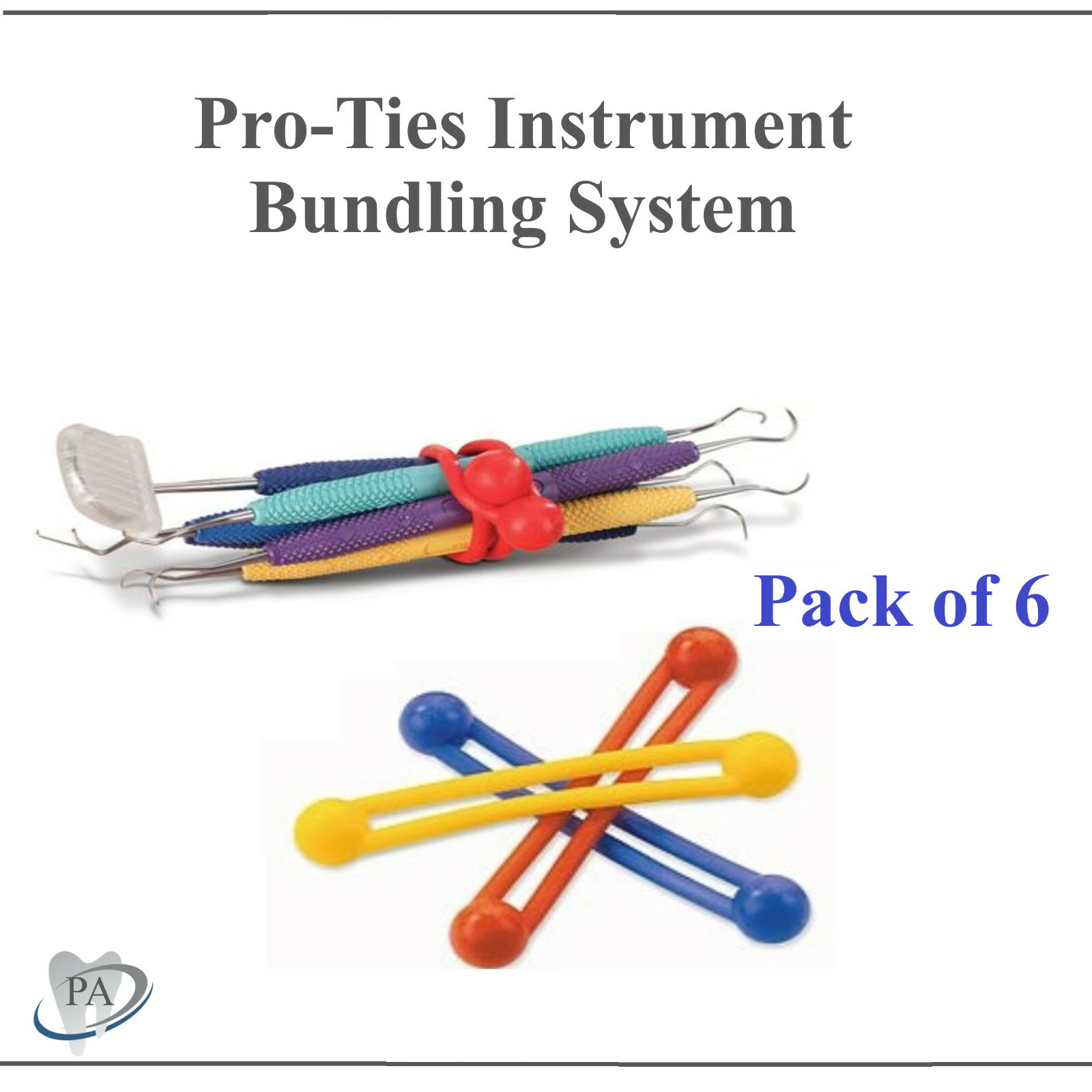 Dental Pro-Ties Instrument Bundling System – Sterilizers up to 275°F, 6 Ties/Pk