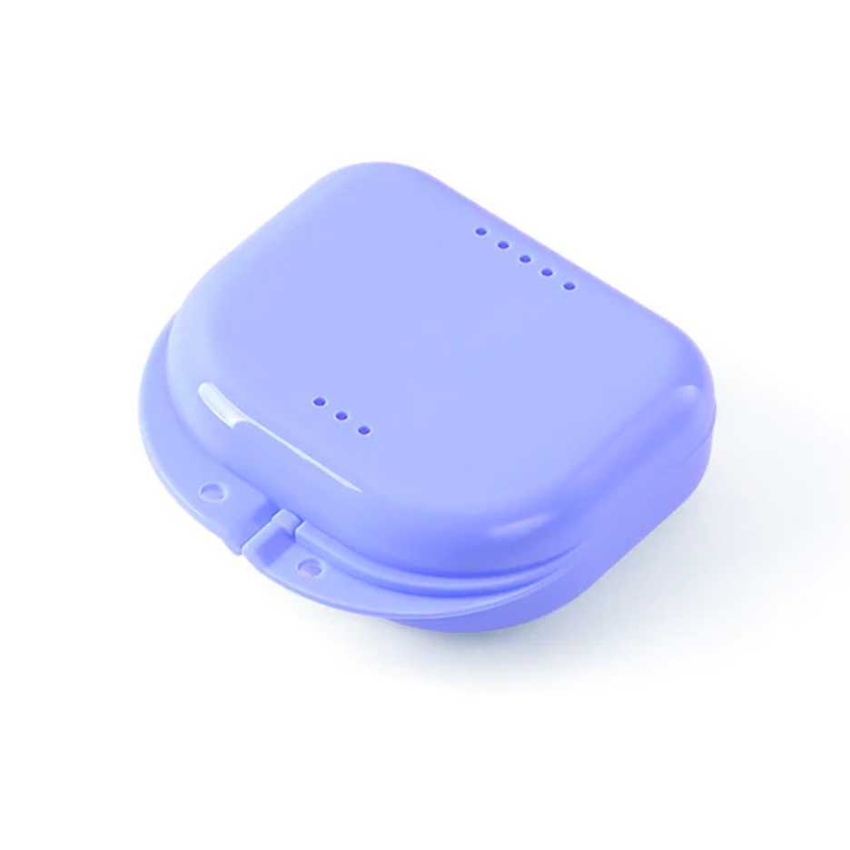JMU Denture Storage Retainer Case with Vent Holes, Light Purple, Single Case