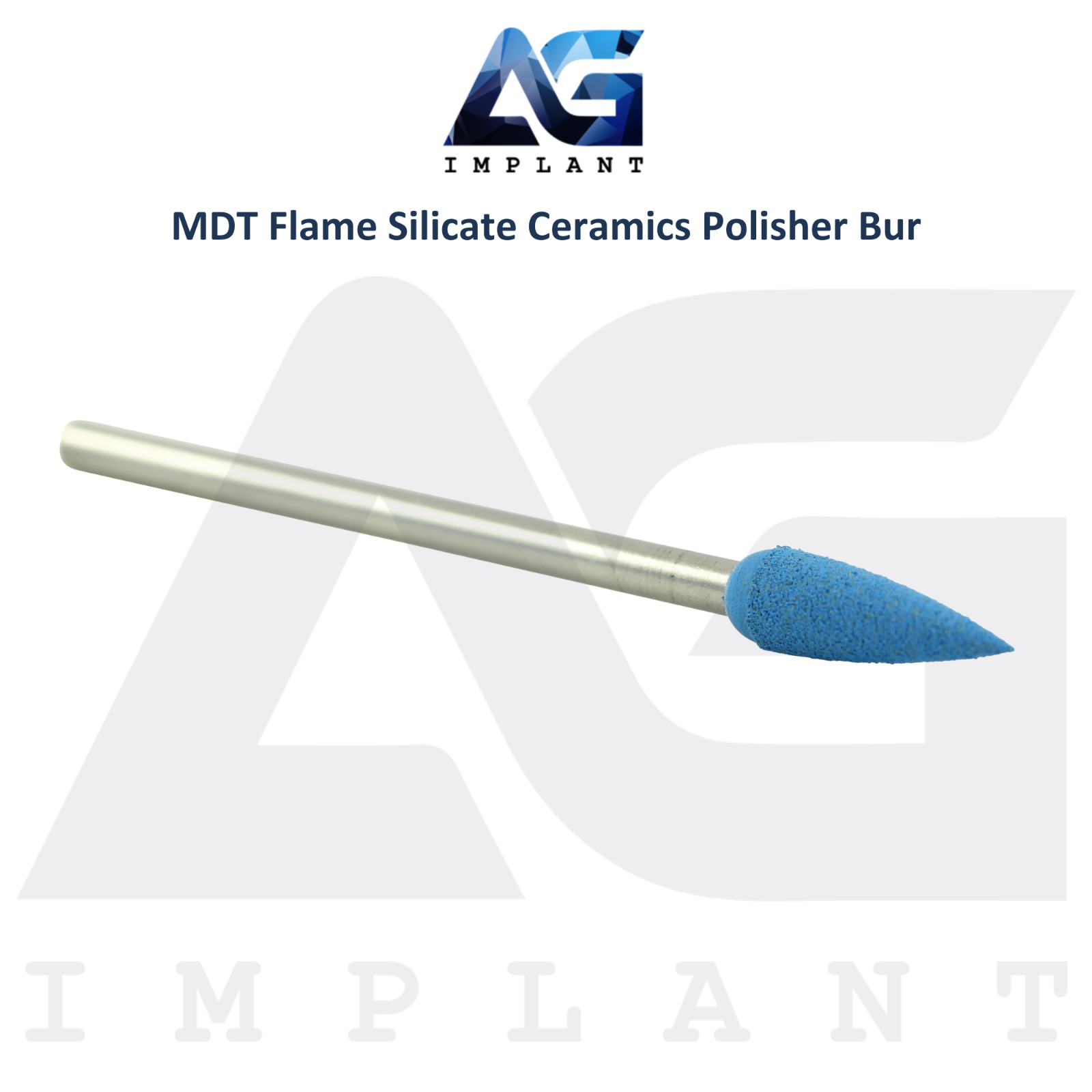 MDT Dental Flame Silicate Ceramics Polisher Bur Refining Fine Contours Tool