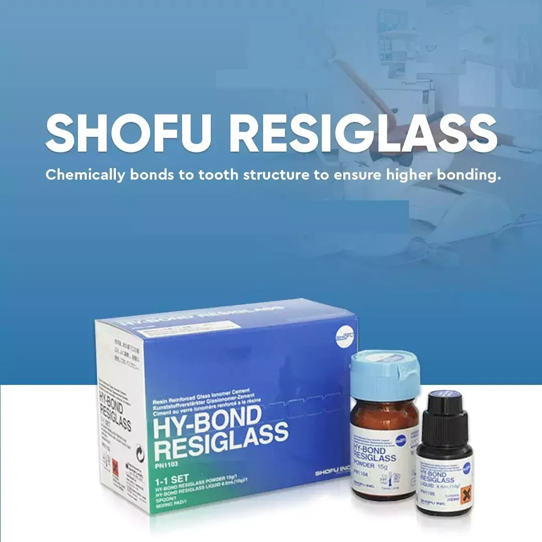 Shofu Hy-Bond Resiglass Resin Modified Glass Ionomer Dental Cement 15gm/8.6ml