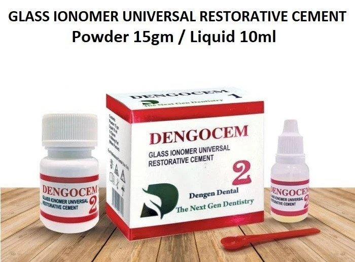 Restorative Universal Cement Dental DENGOCEM 2 Self Cure Glass Ionomer FREE SHIP