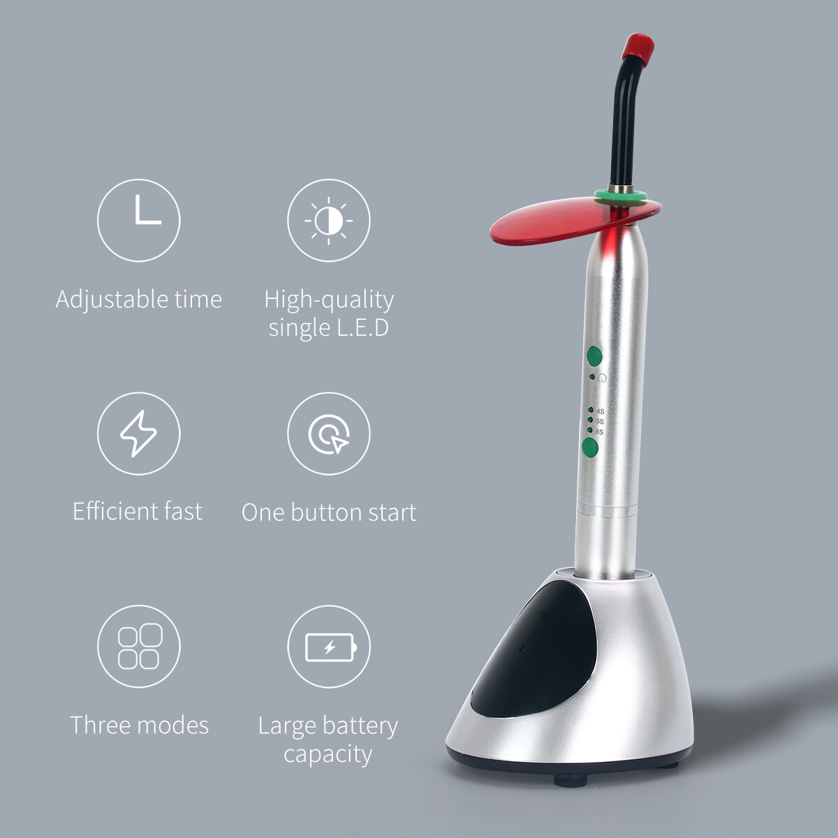 Dental Wireless LED Curing Lamp Light High Power Resin Cure Lamp
