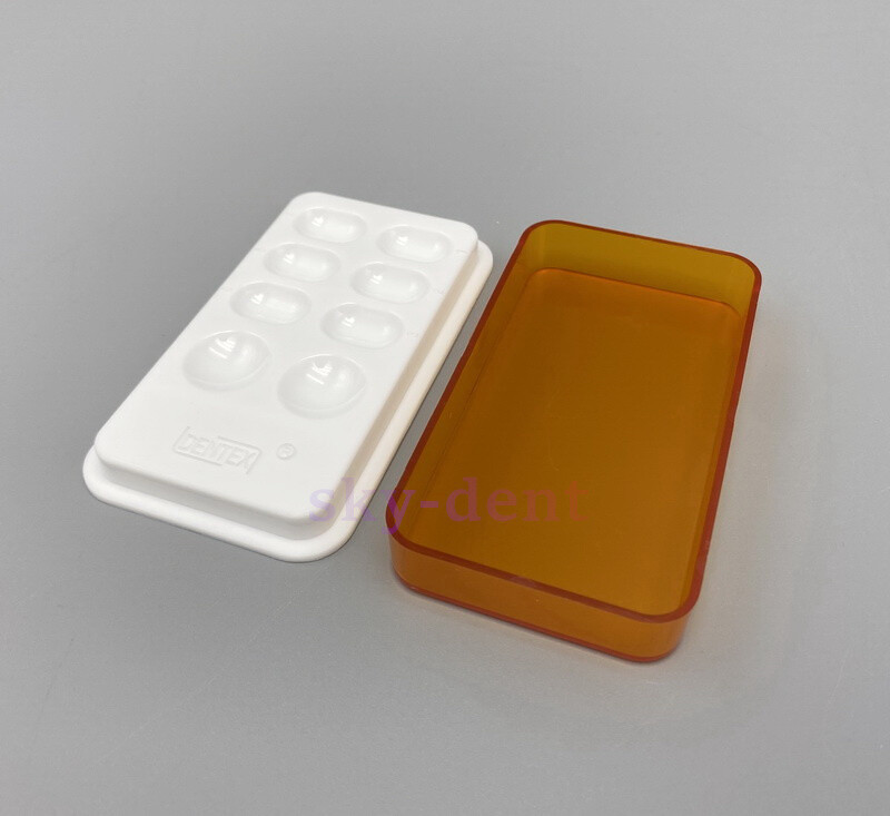 4/8 Holes Dental Veneer Storage Box Teeth Patch Shading Light Case Retainer Mola