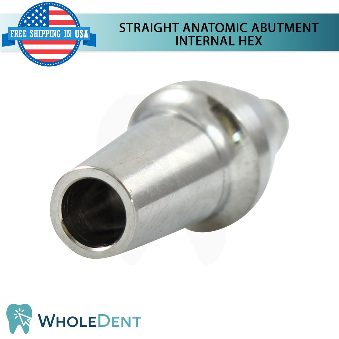 1x Straight Anatomic Abutment Int Hex 2.42mm Dental Instrument Ø5.2mm