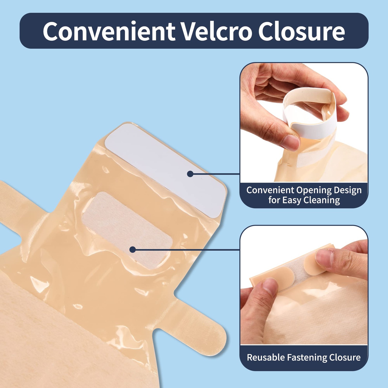 Jctracy Colostomy Bags,20PCS Ostomy Bags One-Piece 20-70mm, Oval