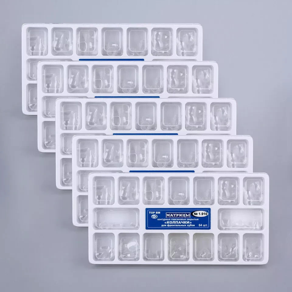 64 Pcs/Set TOR 1.910 Transparent Dental Adult Crown Anterior Matrices Matrix New