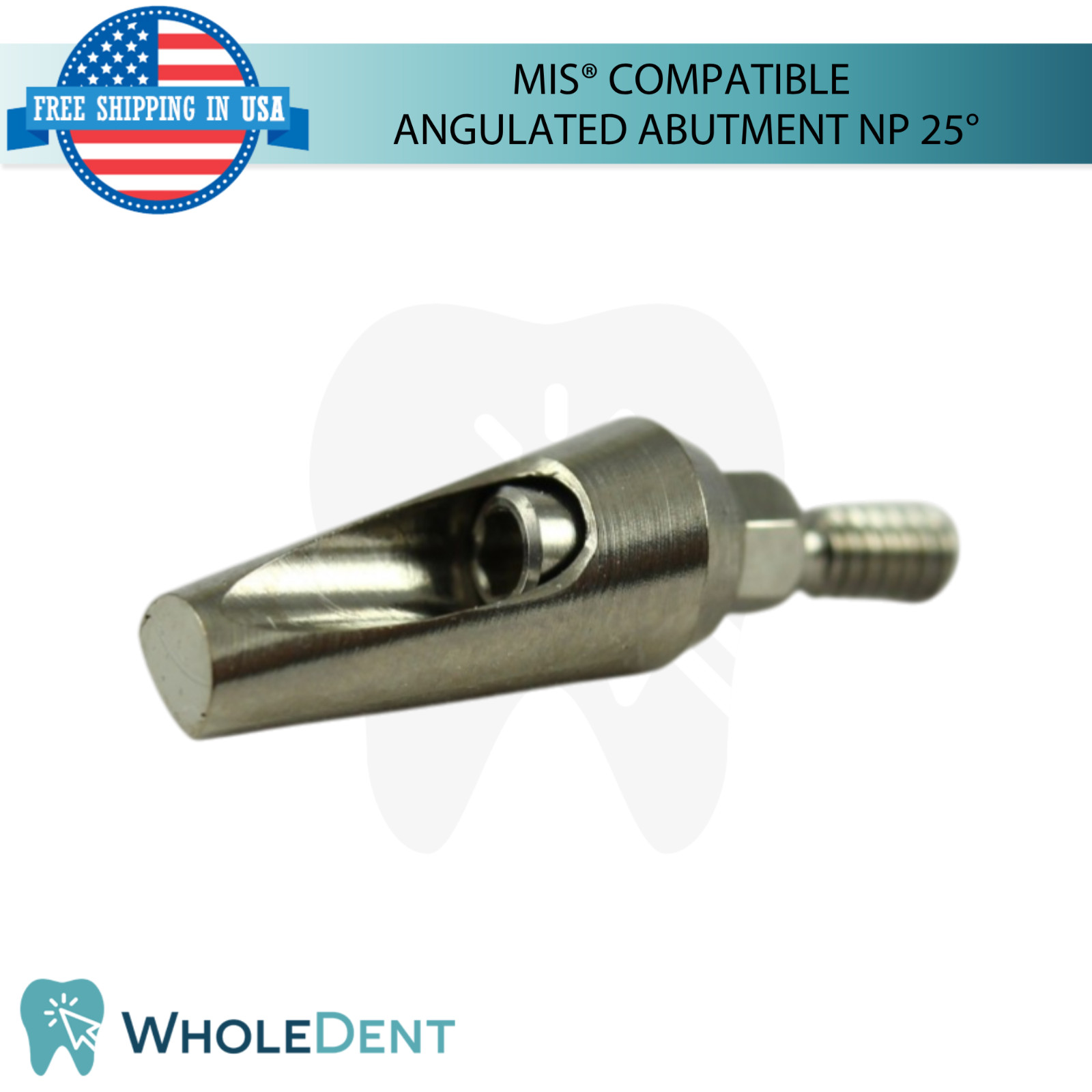 10x Angulated Dental Prosthetic 25° NP MIS® Compatible 9.0mm Int Hex 2.10mm