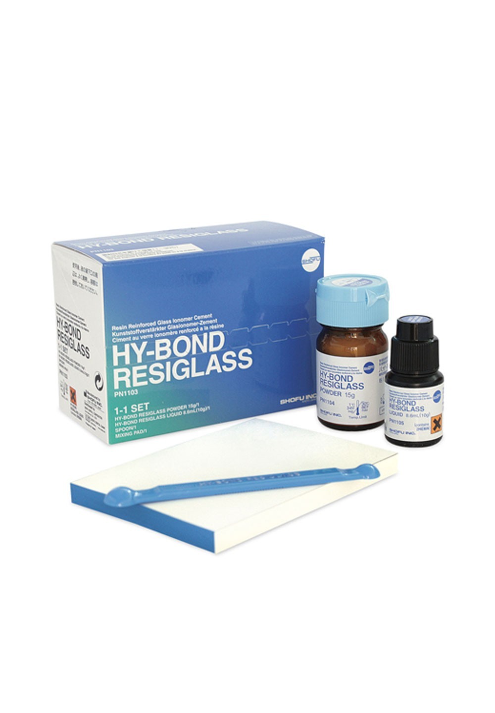 Shofu Hy-Bond Resiglass Resin Modified Glass Ionomer Dental Cement 15gm/8.6ml