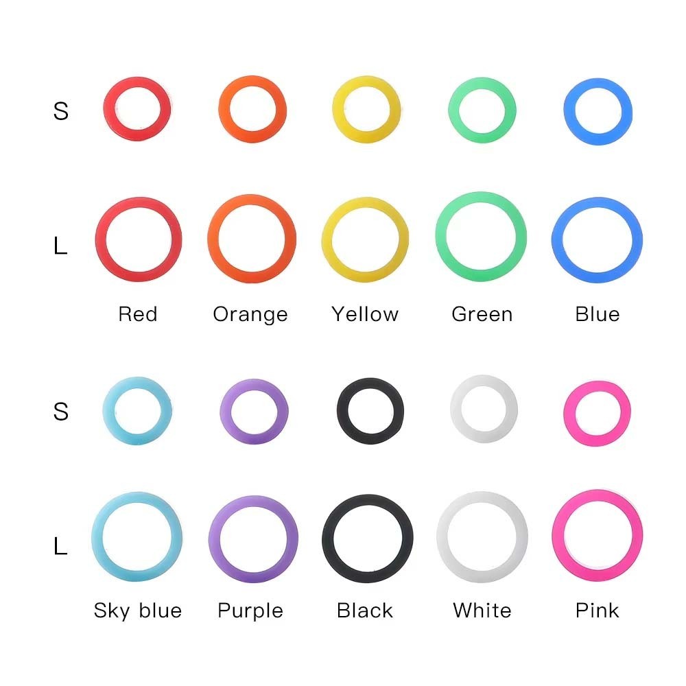 200Pcs Dental Hygienist Instrument Silicone Color Code Rings Autoclavable S+L