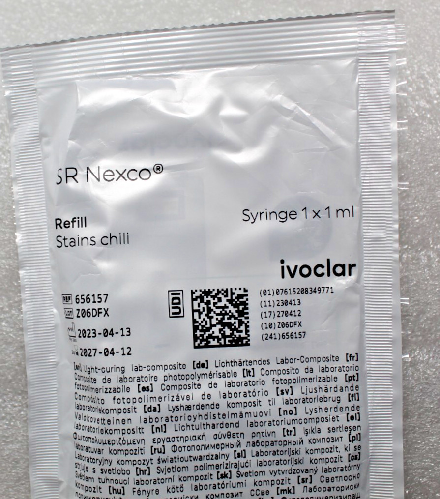 NEW Ivoclar Vivadent SR Nexco 1 X 1 ml Stains CHILI Refill 656157