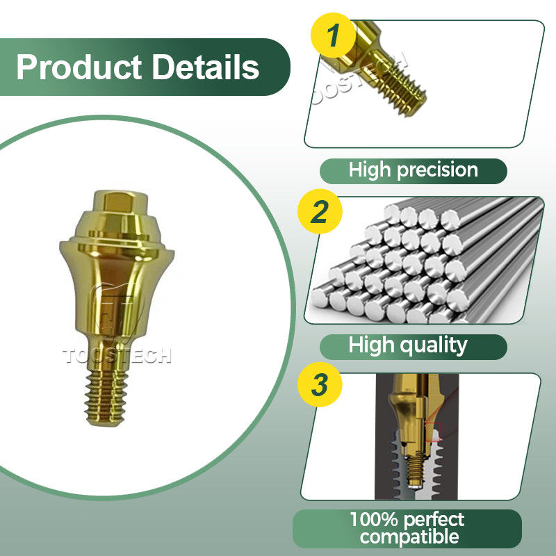 6pcs Multi unit straight abutment MU Abutment fits Megagen Anyridge D4.8mm