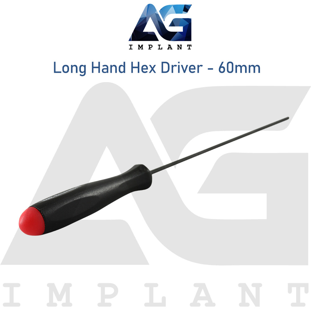60mm Long Hand Hex Driver 1.25mm Manual Screwdriver Abutment Tool Dental