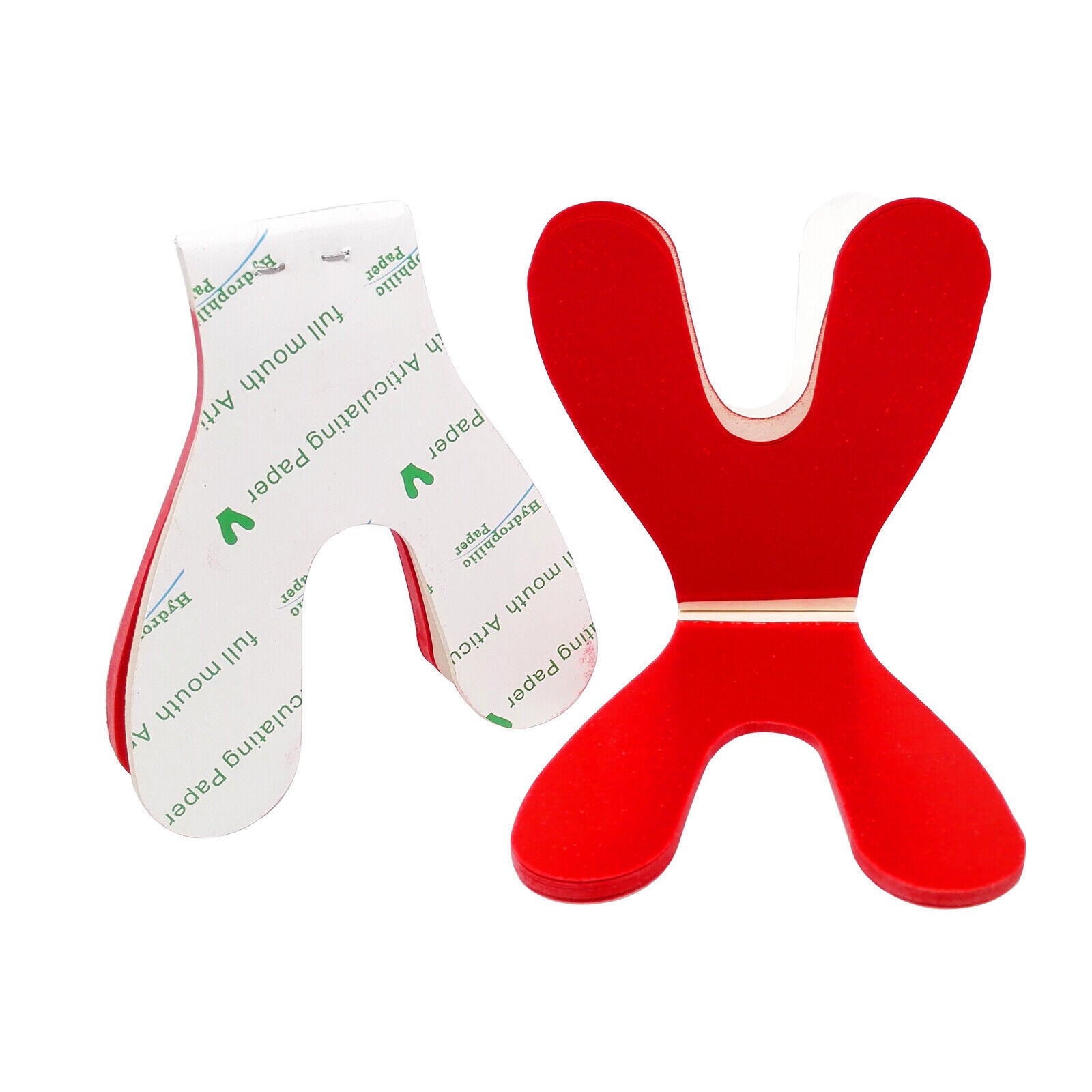 Dental Articulating Paper Horseshoe/Rectangle Double-Side Blue Red For Denture