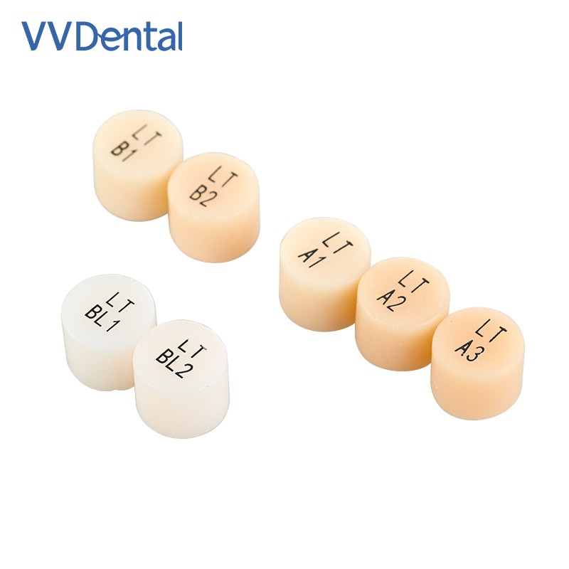 10pcs Dental Disilicate Lithium HTLT Glass Ceramic Block Dentist Veneer Material