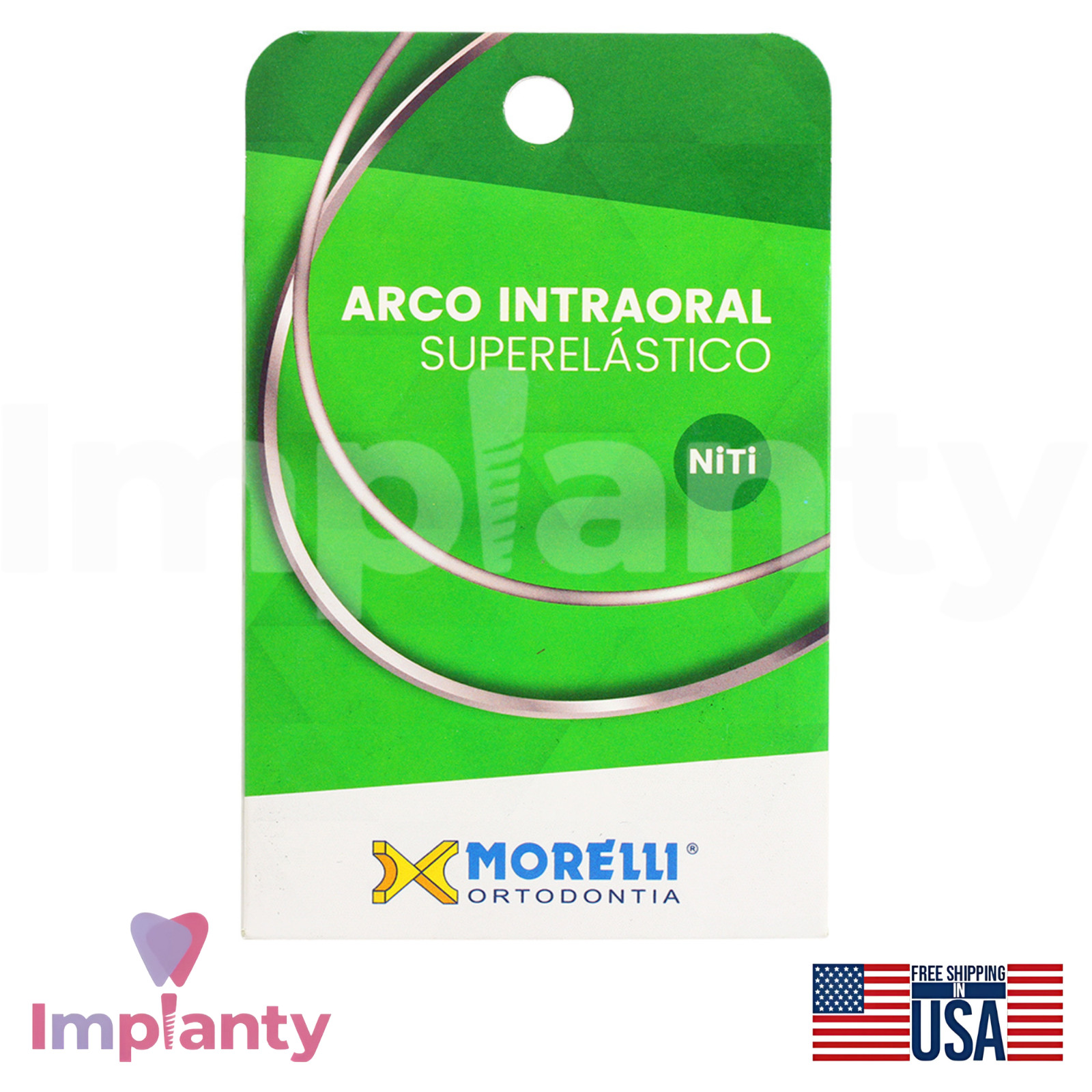Morelli NiTi Superelastic IntraoraI Rectangular Dental Archwire Aesthetic White