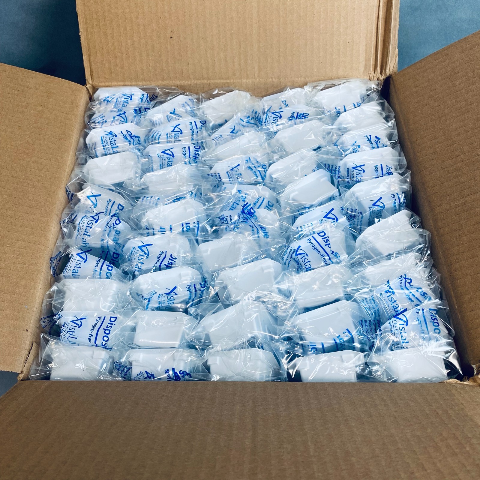 VistaLab Reagent Reservoir 50 ml Sterile Individually Sealed Case of 100 Basins