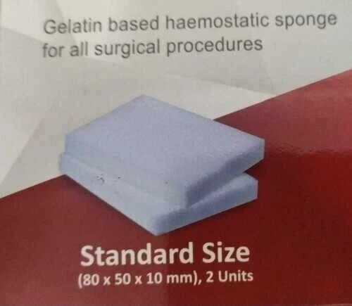 20 Pack Absorbable STERILE Haemostatic Gelatin Sponge 80mm Gelfoam Hemocollagene