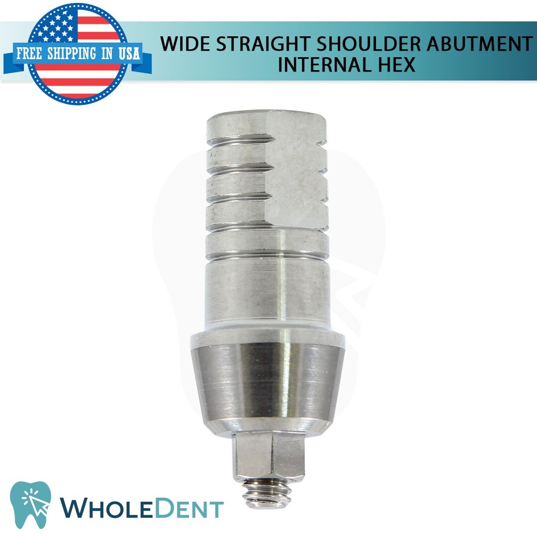 10x Wide Straight Shoulder Abutment Titanium Dental Prosthetics Int Hex 2.42
