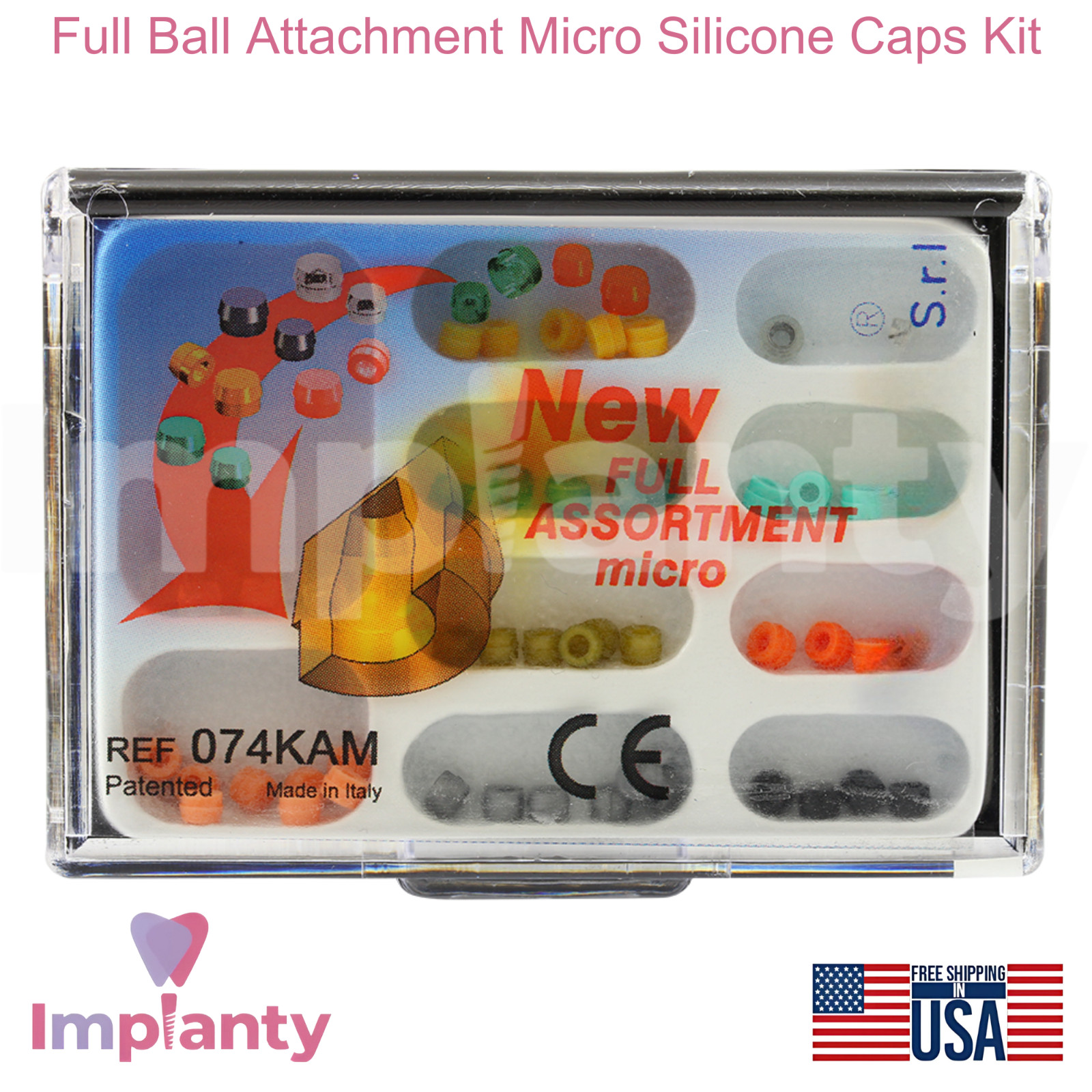 Full Ball Attachment Micro Silicone Dental Caps Overdenture Dentistry Lab Kit