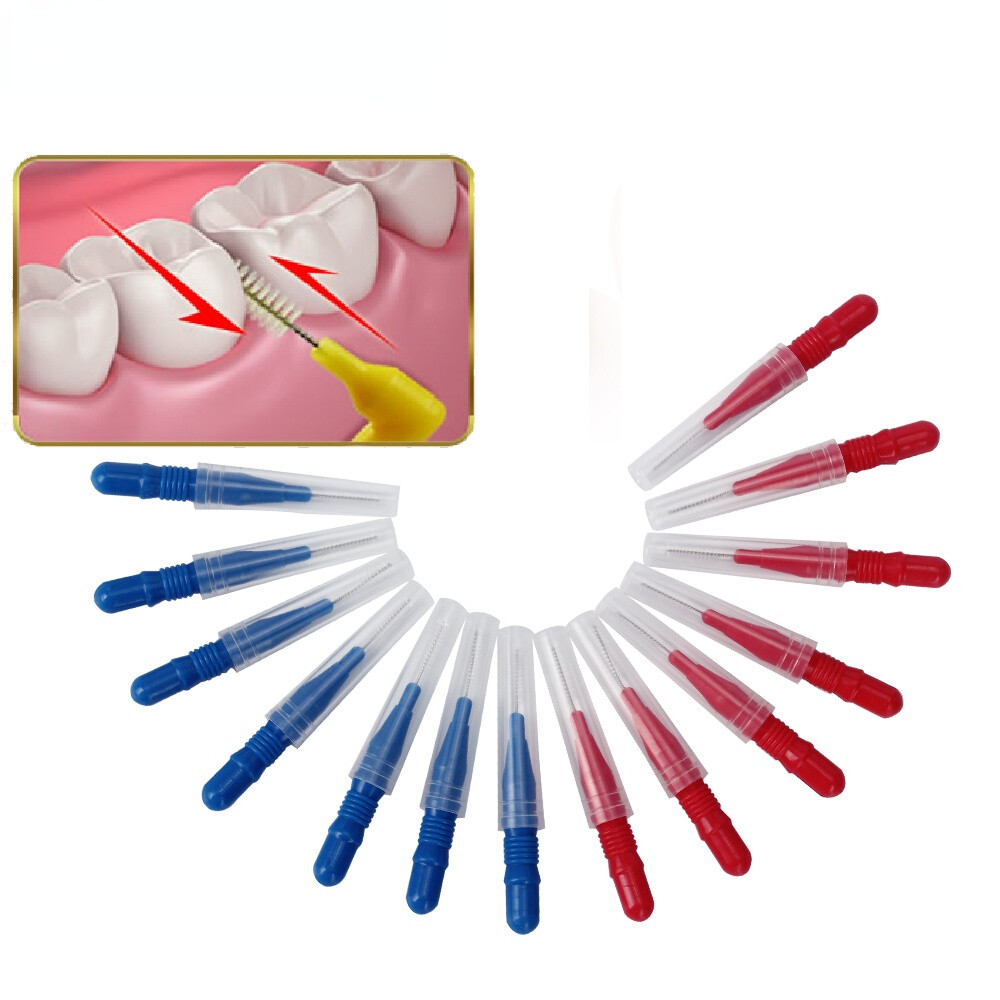 Adults Interdental Brush Clean Between Teeth Dental Floss Pick Push-pull Tooth