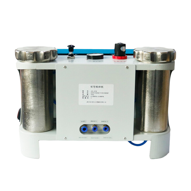 Dental Double Pen Sandblasting Box with LED Light Fine Sandblasting Unit JG-218