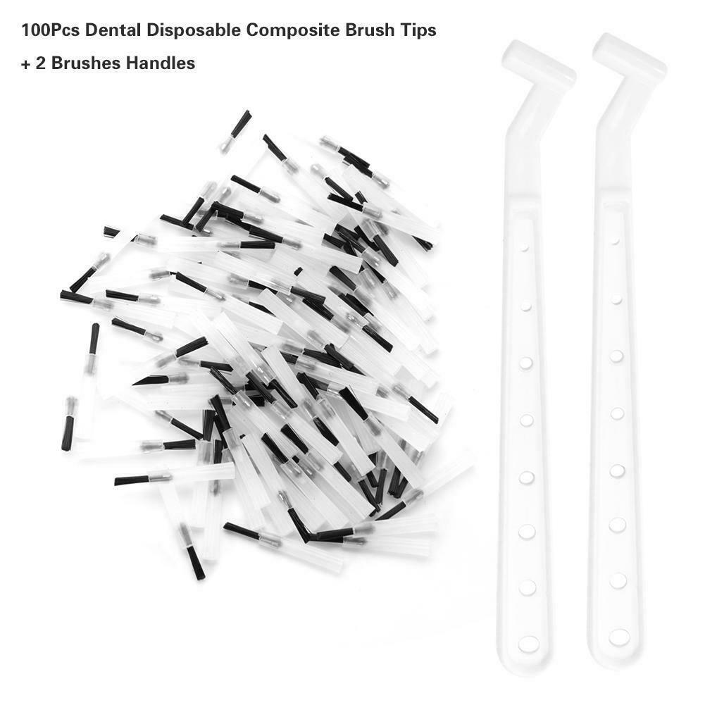 Dental Micro Brushes Composite Resin Disposable Mini Applicator Brush Tip Handle
