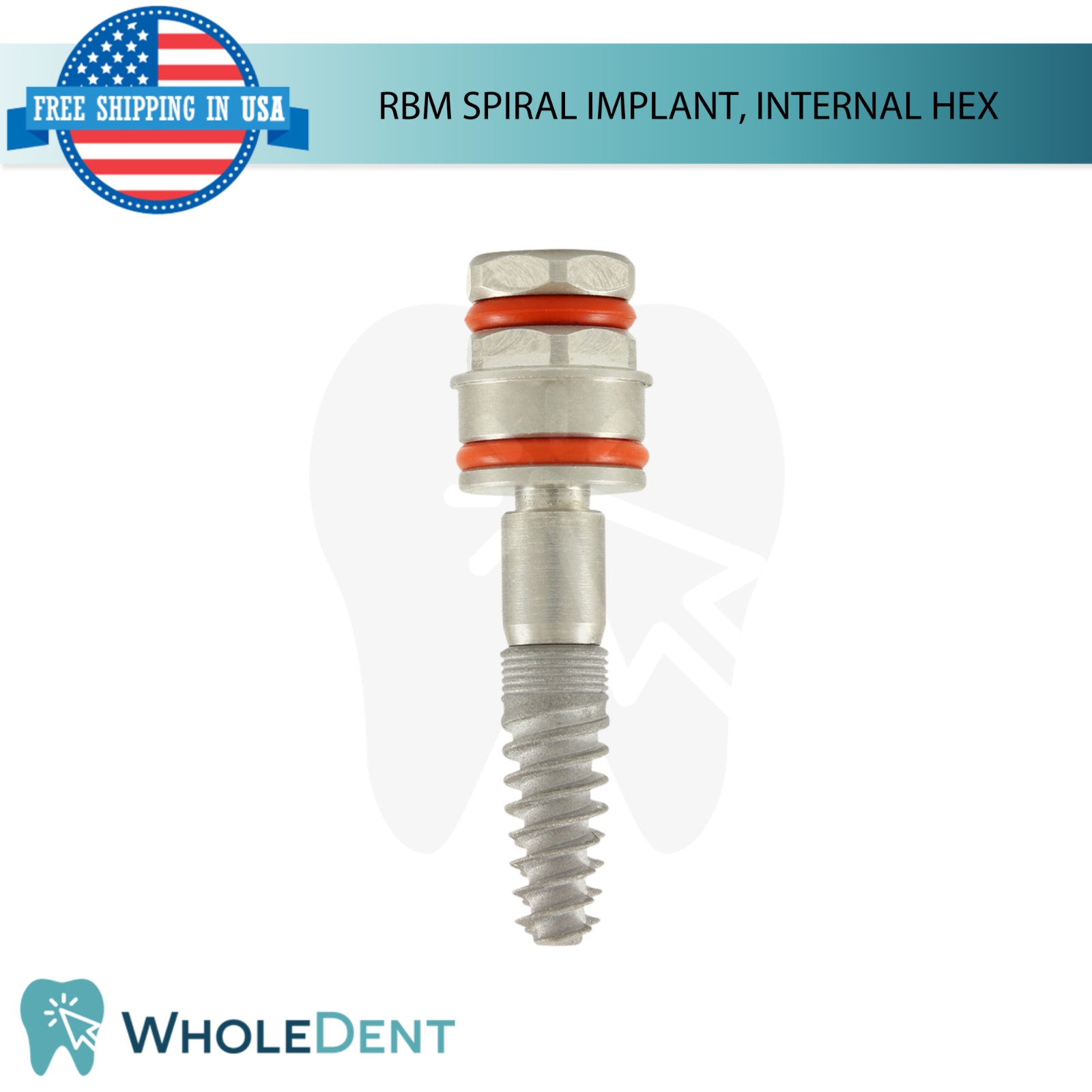 Dental RBM Spiral Fixture Int Hex 2.42mm Slim 2.0mm System Titanium Stability